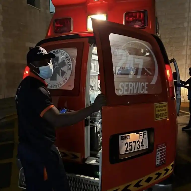 EMRS ambulance services team EMRS Professional Ambulance Team Dubai UAE